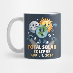 Selfie Earth Moon Sun Eclipse Mug